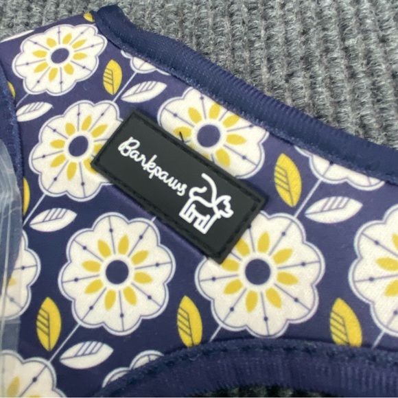 Barkpaws Blue and Yellow Retro Harness and Bow Tie for Dog Size XS - Picture 4 of 11